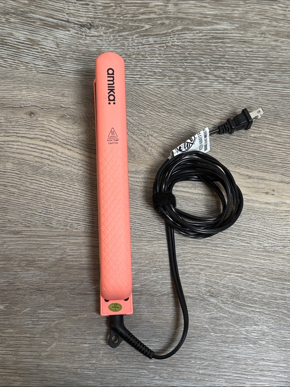 amika Coral-Pink Flat Iron Hair Straightener